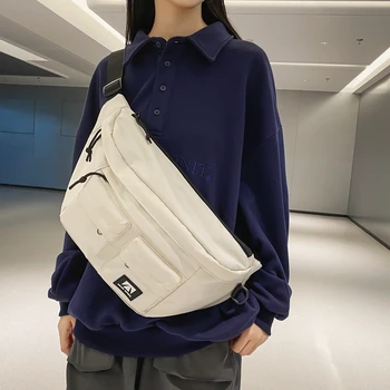 Новая модная женская поясная сумка, нейлоновая поясная сумка и сумка для телефона, сумки через плечо большой емкости, повседневная сумка на ремне унисекс