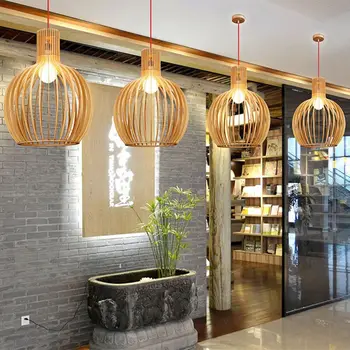 Дизайнер Gregg Holland Люстры в деревянной клетке Светло-Черный Подвесной бамбуковый светильник Foscarini Для гостиной Прямая поставка