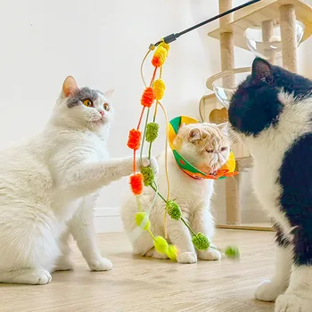Забавная Кошачья Щекочущая Палочка Интерактивные Обучающие Игрушки Для Домашней Кошки Для Домашней Спальни