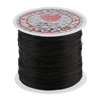 Эластичный шнур из хрусталя 4x60 м для плетения волос, черный