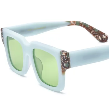 Винтажные квадратные очки в матовой оправе, ацетатные поляризованные солнцезащитные очки с защитой от ультрафиолета