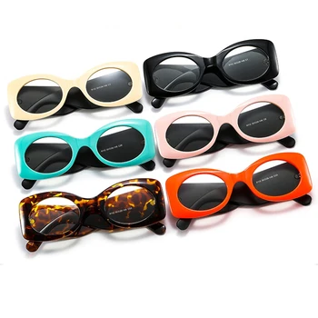 Винтажные Прямоугольные Солнцезащитные очки Для женщин 2024, Роскошные Женские Модные Квадратные Солнцезащитные очки в большой оправе, Негабаритные Мужские солнцезащитные очки