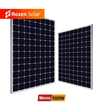 Панель Солнечных батарей 48V 500 watt 24v 500w с Алюминиевой Рамой Цена для Домашней Энергосистемы мощностью 5 кВт