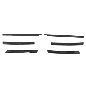 Для Tiguan MK2 2016-2021 Глянцевый Черный Передний бампер Сетка Центральная решетка Радиатора Молдинги для гриля Отделка крышки
