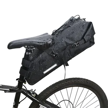 Велосипедная сумка на заднее сиденье большой емкости, водонепроницаемая Велосипедная сумка на заднее сиденье, седельная сумка для дорожного снаряжения для езды на горном велосипеде, прямая поставка