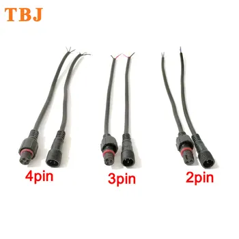 5 Пар 2PIN 3PIN 4PIN водонепроницаемого соединительного кабеля для светодиодной ленты IP68, мужские + женские разъемы, белый, черный