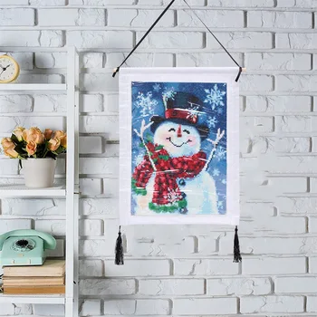 Частичная сверловка, алмазная роспись, подвески в виде снеговика особой формы, Рождественский декор для дома, Новогодние и рождественские подарки