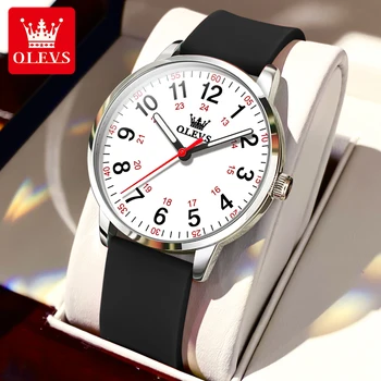 Женские часы OLEVS, роскошные модные женские часы с силиконовым ремешком, Элегантные водонепроницаемые кварцевые наручные часы, лучшие женские часы