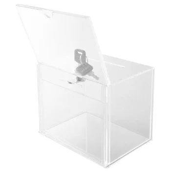 Акриловый ящик для голосования Почтовый контейнер для писем Ящики для пожертвований для сбора средств Почтовый ящик с прозрачным окном