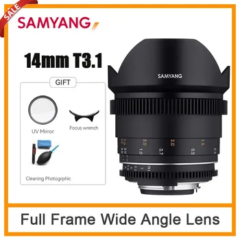 Кинообъективы Samyang 14mm T3.1 Полнокадровый VDSLR Сверхширокоугольный Для Nikon F Sony E 4/3 Canon EF С Фиксированным Фокусным Расстоянием Follow Focus