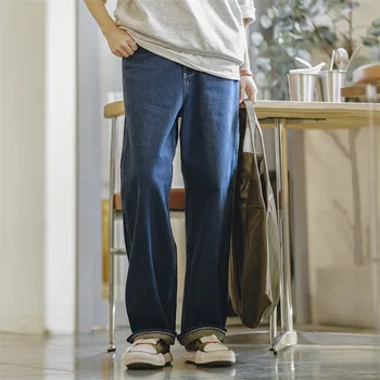 Женские повседневные брюки Maden с прямыми штанинами в американском ретро стиле, темпераментные Японские джинсы свободного кроя