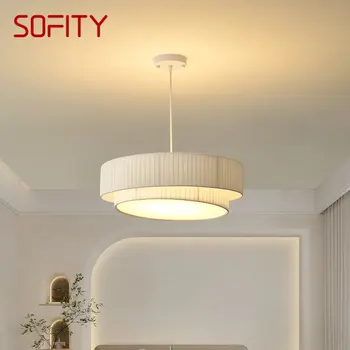 Современный подвесной светильник SOFITY LED Creativity Pleats Белый Подвесной потолочный светильник для дома, гостиной, столовой, декора спальни