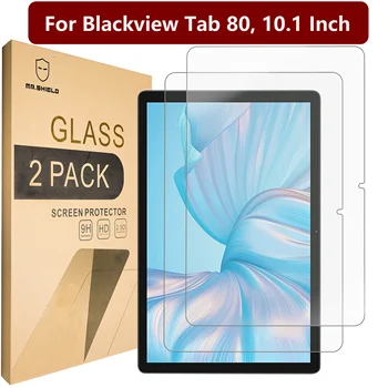 Защитная пленка Mr.Shield [2 упаковки] для Blackview Tab 80, 10,1 дюйма [Закаленное стекло] [Твердость 9H] Защитная пленка для экрана