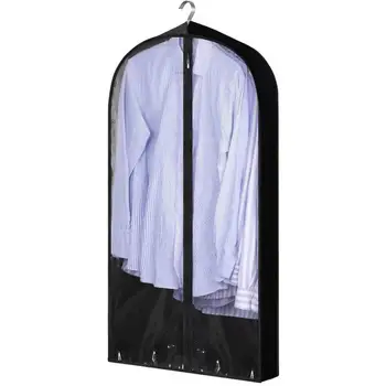 Прозрачная передняя крышка для одежды, вместимость прозрачных сумок для одежды с гладкой застежкой-молнией для организации гардероба, защищающая одежду от моли