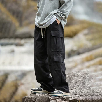 Бренд TFETTERS Брюки Карго в Японском стиле Мужская мода Осень Зима Повседневные брюки средней посадки с несколькими карманами Уличная мужская одежда