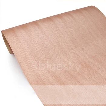 Шпон из натурального дерева Красный орех для Мебельной основы Kraftpaper около 60 см x 2,5 м 0,3 мм Q / C