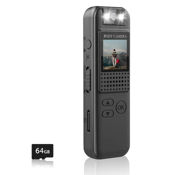 Камера для тела Police Body Cam Video HD 1080P Body Cam Вращающийся Носимый Зажим Для Правоохранительных Органов, Безопасности, Охранника, Дома, На открытом воздухе, Путешествий