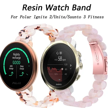 ремешок для часов из 20 мм смолы для Polar Ignite 2 /Unite Тонкий браслет для умных часов, сменный браслет Correa для Suunto 3 Fitnes
