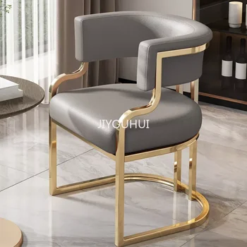 Напольное металлическое обеденное кресло для макияжа, современные эргономичные кресла для отдыха, Дизайнерские минималистичные шезлонги, мебель для гостиной, мебель для дома