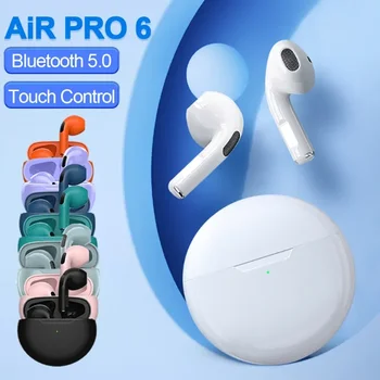 Air Pro6 Bluetooth Наушники Tws Наушники Bluetooth Беспроводная Bluetooth-Гарнитура Pods Наушники Беспроводные Наушники Pro 6 Earbuds