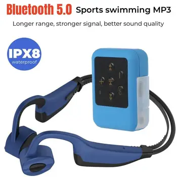 MP3 Bluetooth Музыкальный Плеер IPX8 Водонепроницаемый Спортивный Дайвинг Плавание USB Зарядка Мини Клип Поддержка Подключения Аудио Наушников