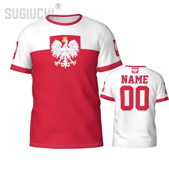 Пользовательское имя, номер, Флаг Польши, Польская эмблема, 3D Футболки для мужчин, женские футболки, джерси, футбольная команда, Подарочная футболка для футбольных фанатов