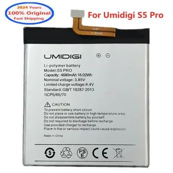 2024 Года Новый 100% Оригинальный Аккумулятор UMI Для Umidigi S5 Pro S5Pro 4680mAh Замена Аккумулятора Мобильного Телефона Bateria