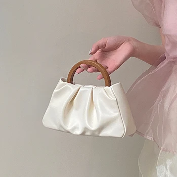 Модная Женская сумочка-клатч с жемчужной ручкой, сумки Роскошного дизайна, женские квадратные сумки через плечо, женская маленькая сумка-мессенджер