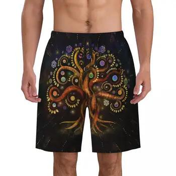 Пляжные шорты Tree Of Life Yggdrasil Rainbow Swirl, мужские крутые пляжные шорты, Трусы, Быстросохнущие плавки