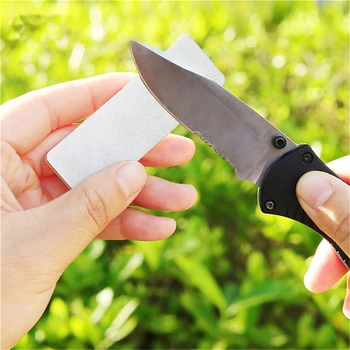 Зернистость 400/1000 Двухсторонний Алмазный Керамический точильный камень для заточки ножей Портативный Мини-точильный камень для кухни на открытом воздухе