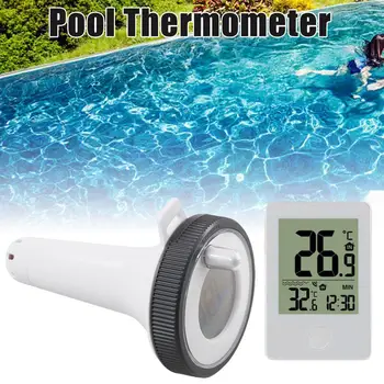 Беспроводной Цифровой Термометр для бассейна Плавающий Термометр, Легко Считываемый для Воды в Аквариуме Плавательного Бассейна с ЖК-Радиоприемником