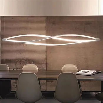 Люстра в стиле постмодерн, светодиодная спиральная алюминиевая лампа IN THE WIND, журнальный столик для конференц-зала, украшение вестибюля, кухонные светильники