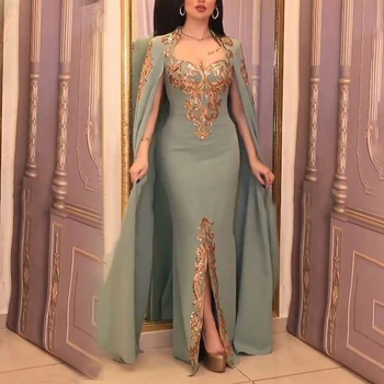 Элегантные длинные вечерние платья для женщин Саудовской Аравии, аппликации, Русалка длиной до пола, Специальные мероприятия, Свадебное платье для вечеринки 2024