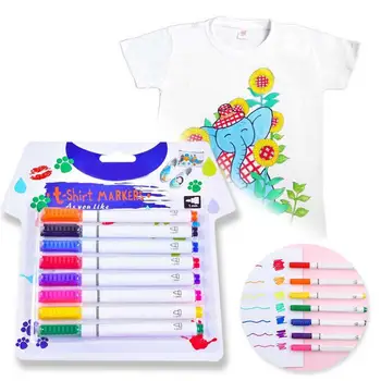 Ручка для рисования 8шт, яркий цвет, тонкий наконечник, Плавное написание, безопасные для детей футболки, одежда, кроссовки, холст, ручка для рисования, школьные принадлежности