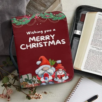 2023 Рождественская сумка для Священной Библии с рисунком Санта-Клауса, женская обложка для Библии, Сумки для хранения Библии, Женская сумочка с ручкой на молнии, подарки