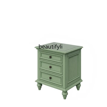 Прикроватная тумбочка из массива Американского зеленого дерева, Прикроватный столик из Ясеня, боковой шкаф для дивана, Простой шкаф для хранения, Небольшая Корпусная мебель