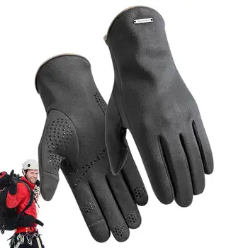 Зимние водонепроницаемые мужские перчатки, ветрозащитные спортивные перчатки для рыбалки, вождения мотоцикла с сенсорным экраном, лыжные нескользящие теплые велосипедные перчатки