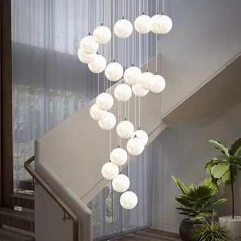 Современный декор для дома светодиодные светильники подвесные светильники для лестничных люстр для гостиной подвесной светильник для внутреннего освещения