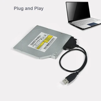 1шт USB 2,0 к Mini Sata II 7 + 6 13Pin Адаптер Для Ноутбука CD/DVD ROM Тонкий Привод Конвертер Кабель SATA Винты Устойчивый Стиль