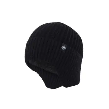 Универсальный комплект с шарфом и шапкой, уютный зимний комплект, вязаная шапка-бини, шарф с флисовой подкладкой для защиты ушей, сохраняющий тепло, вязаный