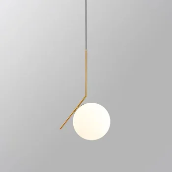 Современная простая прикроватная люстра Nordic glass ball потолочный светильник с одной головкой Creative hotel bar light роскошный светильник для спальни