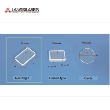 Окно для лазерной защиты /Размер 56,5*12 * 1 мм-для косметического диодного лазера с BBAR @ AR @ 700 нм ~ 1100 нм