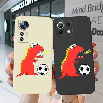 Чехол для Xiaomi POCO F5 F4 GT F3 X3 NFC PRO GT Чехол для телефона Мягкий силиконовый футбольный динозавр