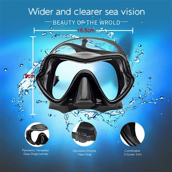 1 шт. маска для дайвинга с трубкой, профессиональные маски для подводного плавания, набор для подводного плавания с нетоксичными силиконовыми подтяжками и регулируемым оголовьем