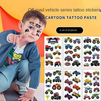 Наклейка для автомобильного внедорожника, боди-арт, детские поддельные татуировки, Детские наклейки с татуировками, Мультяшная временная наклейка, детская игрушка