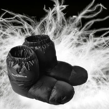 Зимние походные тапочки из 90% утиного пуха, Теплые носки для спального мешка, теплые ботинки, мужские женские уличные пинетки из утиного пуха, тапочки.