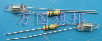 Бесплатная доставка. неоновая сигнальная лампа и резистор, подключенный к 220 В 4 *10 мм красный 2,6 юаня 20
