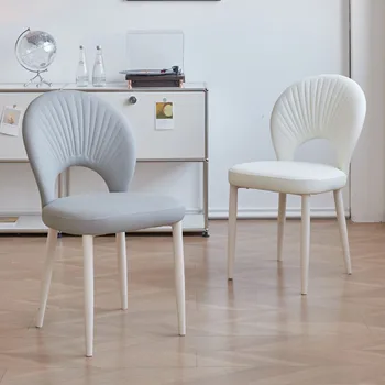 Роскошные Минималистские обеденные стулья Европейский дизайн Спальни Металлические Обеденные стулья в скандинавском стиле Компактная мебель для дома из нержавеющей стали Sillas