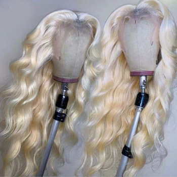 Синтетические парики Светлого волнистого цвета, Длинные шелковистые прямые кружева спереди для чернокожих женщин с естественной линией роста волос, парик для косплея на каждый день