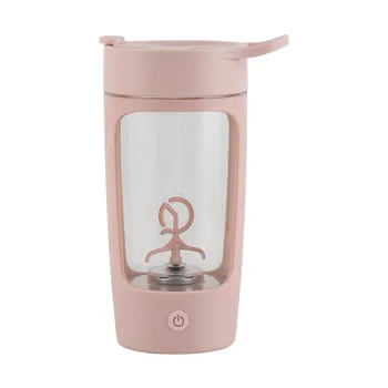 Протеиновый Порошок Миксер Шейкер Чашка Электрическая Портативная Бутылка для Кофе Без BPA с USB Перезаряжаемой Емкостью 1200 мАч, Розовый